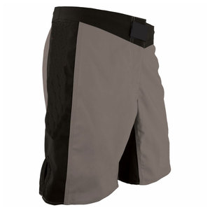 Shorts de bain gris pour homme avec bande latérale noire, taille mi-haute élastique, séchage rapide, décontractés et sportifs - Product Image 3