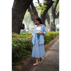 Falda Midi con Rayas de Corazones para Conjuntos de Mujer - Product Image 2