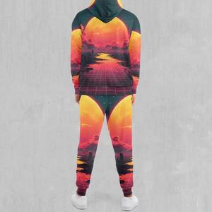 Survêtement de course d'hiver pour hommes grandes tailles en polyester/coton, impression personnalisée OEM/ODM - Product Image 3