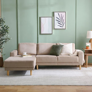 Luxury Corner Sofa Set 4 Seater Fabric <b>Upholstery</b> Soft top quality Cushions Durable Modern Home Furniture Living Room - Product Image 1