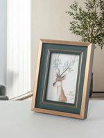 Marco de Fotos Moderno y Ecológico de Madera Estilo Rústico Personalizable para Decoración del Hogar, Bodas y Uso Familiar - Vertical de Sobremesa