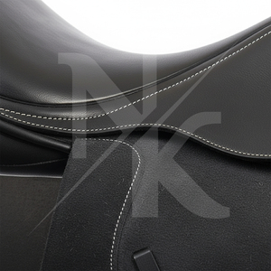 Selle d'obstacle anglaise de luxe - Cuir de veau véritable de qualité supérieure, arceau en bois à contact étroit, Nafko Industry NK-717, personnalisable - Product Image 6