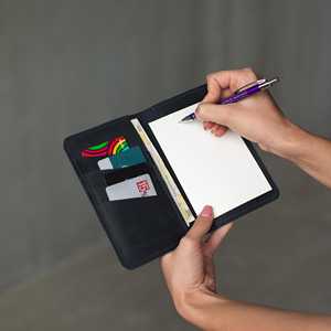 Porte-chéquier en cuir véritable haute capacité avec fentes personnalisées pour cartes, fabricant de portefeuilles pour chéquier, modèle LCR-0145 - Product Image 2