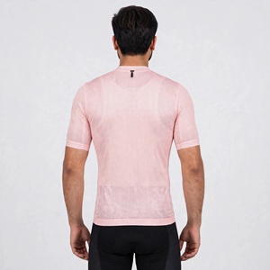 Maillot de cyclisme confortable pour homme, manches courtes, respirant, logo imprimé par sublimation sur le devant, vêtements de course à vélo, 100% polyester - Product Image 3