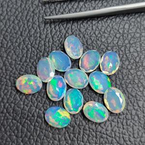 9x11mm AAA Grade Natural Multi Fire Ethiopian Welo Opal Faceted Oval Loose Gemstone Third Party Certified Wholesale Jewelry DIY - Product Image 2