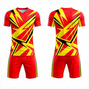 Ropa de Entrenamiento de Fútbol, Uniforme Profesional de Fútbol, Conjunto de Camiseta y Pantalones Cortos, Nuevo Diseño, Duradero, Alta Calidad - Product Image 3