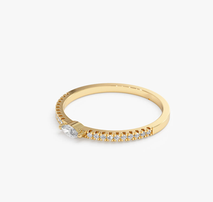 Statement 14KT Gold Natural Diamond Marquise Cut IGI Certified Vintage <b>Ring</b> Big Stone Luxury Fashion Jewelry Women Wedding - Product Image 3