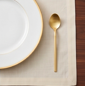 Ensemble de cuillères en acier inoxydable plaqué or, design moderne et simple, vaisselle élégante pour la cuisine et la salle à manger - Product Image 4