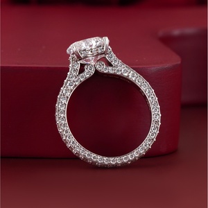 Anillo de Compromiso con Diamante Cultivado en Laboratorio de Corte Corazón y Marquise de 2.00 CT, Oro Blanco Sólido de 14K, Banda Pavé, Claridad VS1 - Product Image 2