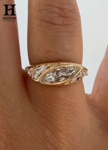 Anillo de compromiso minimalista de lujo con diamante de corte marquesa cultivado en laboratorio, joyería fina para mujer - Product Image 5