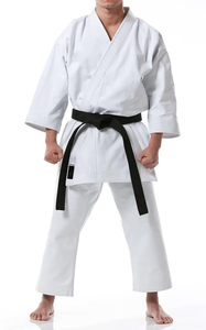 Uniformes de Taekwondo DoBok Azules Acanalados Ligeros con Bordado de Logotipo Personalizado - Product Image 4