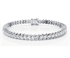 Pulsera de Diamantes con Corte Marquesa para Mujer, Clásica, con Diamantes Cultivados en Laboratorio - Product Image 1