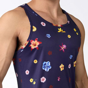 Débardeur Sportif Côtelé Personnalisé en Polyester/Coton, Coupe Slim, Haute Qualité, Streetwear, Impression de Logo Vierge - Product Image 4