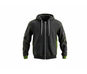 Sudadera con capucha y cremallera completa en blanco, lista para personalizar con tu marca, ropa de invierno a la moda para hombres, mujeres y jóvenes, chaqueta con capucha para entrenamiento, ropa deportiva. - Product Image 2