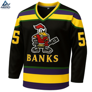 Jersey de Hockey sobre Hielo Personalizado para Adultos, Color Negro, con Bordado, Transpirable, del Mejor Proveedor 2026 - Product Image 3