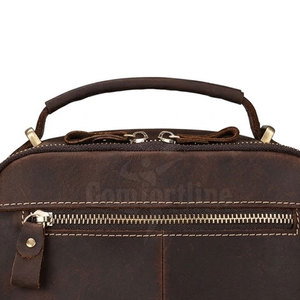 Sac messager en cuir personnalisé pour hommes, sac bandoulière avec sangle réglable, vente en gros, voyage d'affaires - Product Image 6