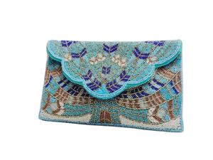 Handmade Seed Beads Clutch Hand <b>Bag</b> for Women <b>Girl</b> Stylish Stylish Seed Beads Embroidery Clutch Hand Purse for Women <b>Girls</b> - Product Image 2