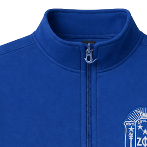 Sudadera Zeta Phi Beta Azul con Cierre de Cremallera, Bordado Premium, Ecológica, con Letras Griegas, Cómoda y Casual - Product Image 5