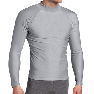 Camiseta Deportiva de Manga Larga para Hombre 2026, Gris, de Secado Rápido, Poliéster, Manga Completa, Color Liso, Corte Adulto - Product Image 1