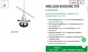 Máquina Ajustadora de Anillos Giratoria, Herramientas de Joyería, Agrandador de Anillos, Herramientas de Orfebrería, Herramientas para Hacer Joyas |   N.° de artículo GS-1313 - Product Image 3