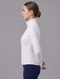 Women Yoga Training Jacket High Neck Jogging Workout Compression Jacket Women's Yoga Jacket Compression Fit Long Sleeve - Product Image 3