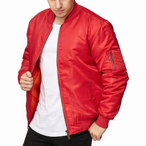 Blouson Bomber Rouge pour Hommes Perfectionists, Hiver, Résistant au Vent et à l'Eau, Fermeture Éclair, Col Montant, Coupe Classique, Polyester - Product Image 3