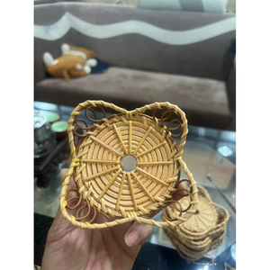 Handmade <b>Bamboo</b> Round Placemats Bohemian Style Decorative <b>Mats</b> for Table Use - Product Image 6