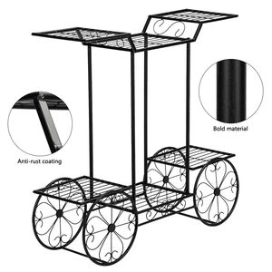 Carrello da Giardino a 6 Ripiani Stile Parigino per Esposizione Vasi di Fiori, Arredo da Patio - Product Image 5