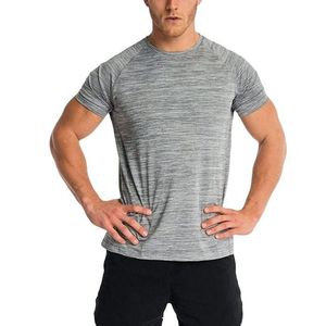 New Sport Athletic Workout Breathable <b>Tshirt</b> Men's Compression Quick Drying Running Gym T Shirts Slim Fit O-Neck Sporty Athletic - Product Image 2