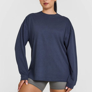 Nueva Camiseta Deportiva de Manga Larga Transpirable para Mujer, Talla Grande, con Logotipo Personalizado, Ropa de Gimnasio, Camiseta Holgada - Product Image 1