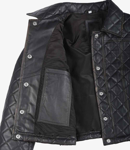 Comfortable Outdoor Use Men's Leather Motorbike <b>Jacket</b> Plus Size Breathable Quick Dry Customizable Sizes - Product Image 5