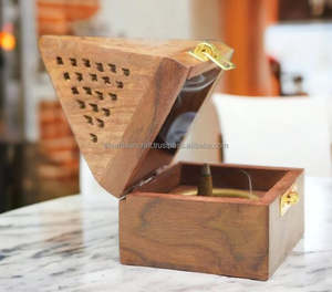 Soporte de incienso Bakhoor de madera de Acacia ecológico hecho a mano, tapón de anís estrella, decoración compacta de estilo Hovel para uso aromático - Product Image 1