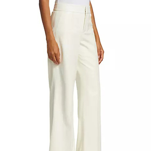 Pantalon évasé pour femme, coupe ample et respirante, de bonne qualité, avec taille à boutonnière ajustable, style basique - Product Image 2