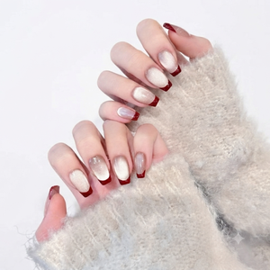 Armure d'échelle à doigts courts Champagne Nude avec finition nacrée Minimal Elegance Design Velvet Whisper - Product Image 2