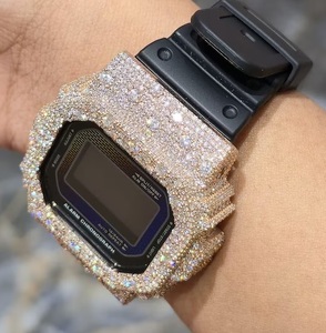 Montre numérique de luxe sportive ETA Iced Out unisexe, bijoux hip-hop, moissanite, acier inoxydable, pièce maîtresse - Product Image 2