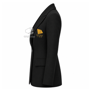 NCBW Sorority Women's Single Breasted Blazer Embroidered Notch Lapel Tailored Office Business <b>Suit</b> Jacket Formal Workwear - Product Image 3