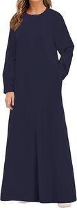 Brown Floral Embroidered Abaya V Neck <b>Long</b> Sleeve Floor Length Modest <b>Dress</b> Women Plus Size Middle East Style Dubai Abaya - Product Image 4