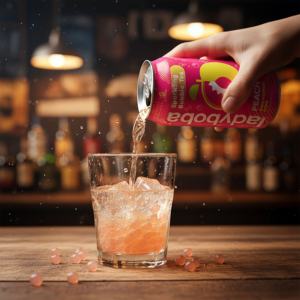 Thé Boba pétillant au goût pêche avec des bulles, prêt à boire, canette de 310 ml - Product Image 4