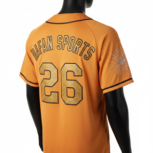 Camiseta 100% algodón para hombre, corte holgado, estampada, premium, camiseta de béisbol para hombre, jersey deportivo de poliéster, diseño con logo de transferencia térmica. - Product Image 5