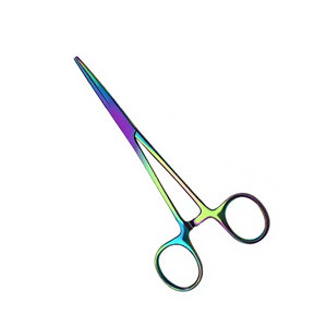 Pinzas Hemostáticas Rectas de 5.5 Pulgadas, Multicolor, de Titanio, Acero Inoxidable Alemán de Grado Quirúrgico, Instrumento Quirúrgico Manual con Certificación CE - Product Image 2