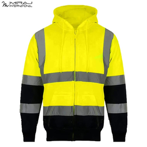 Traje de Trabajo Reflectante Amarillo de Alta Visibilidad, Ropa de Trabajo de Poliéster y Algodón con Múltiples Bolsillos, Uniforme de Seguridad para Hombre - Product Image 3