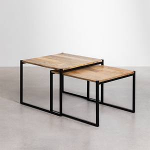 Mesas nido cuadradas Vandana Terra Vesta en madera de mango - Product Image 4