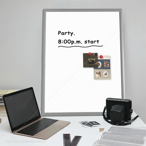 SYH Magnetic Dry Erase Whiteboard with Silver <b>Plastic</b> <b>Frame</b> - Product Image 6