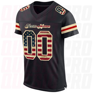 Service OEM Personnalisation Noms et Détails d'Équipe Maillot de Football Américain Noir Vintage USA Léger Tenue Sportive d'Équipe Entraînement Jour de Match - Product Image 4