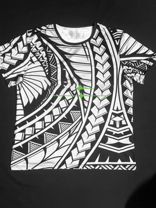 Nouvel Arrivage T-shirt Homme Noir Personnalisé Motif Tribal Polynésien Chuuk Impression par Sublimation sur le Devant Haute Qualité Vente en Gros - Product Image 2