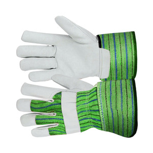 Gants de travail en cuir de vachette grainé de qualité supérieure, protection personnelle, robustes, pour travaux industriels, sécurité, construction, jardinage - Product Image 4