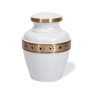 Luxury Gold Brass Pet Ashes <b>Urn</b> for Dogs <b>Cats</b> Hand Carved Paw Print Memorial Cremation Wholesale Factory Direct Essential - Product Image 6
