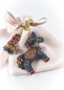Handmade Beaded Fish Keychain Colorful Sea Animal Bag Charm Keyring Cute Gift Accessory - Product Image 3