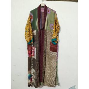 Robe Kimono Vintage en Soie à Motifs Floraux pour Femme, Peignoir Thermique pour le Bain, Tenue de Plage Estivale, Maillot de Bain, Vêtement de Nuit/Domestique - Product Image 3