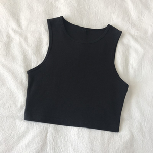 เสื้อกล้ามผู้หญิงแบบมีซิป รุ่นเรียบง่าย ระบายอากาศได้ดี ผ้าฝ้าย 100% สไตล์ลำลอง สตรีทแวร์ สำหรับฤดูร้อน ตกแต่งด้วยตัวอักษรแบบรีเวท - Product Image 6